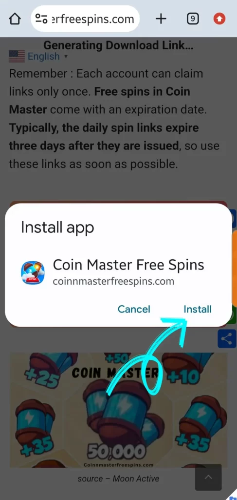 Coin master free spin apk